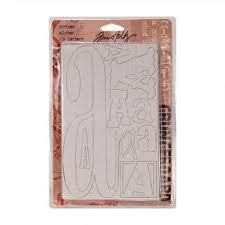 Tim Holtz idea-ology Grungeboard stripes alphas