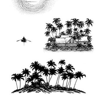 Stamscapes (Palms with huts )