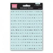 Mini Alphabet Sticker  Turquoise