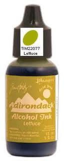 Adirondack alcohol ink Lettuce